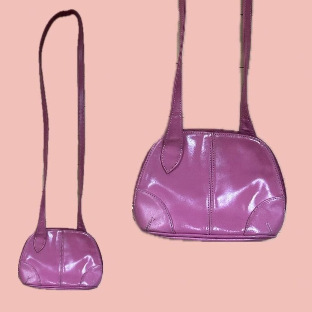 Vintage Wilsons Leather Maxima Shoulder Bag – 90s Hot Pink Leather – Rare Find